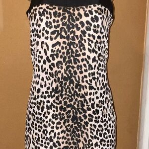 White House Black Market Black and Tan Dress